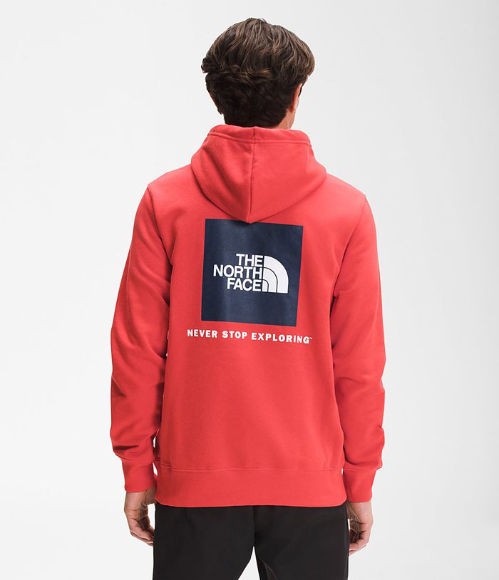 The North Face Mens Hoodie Box NSE Pullover 923XAVHWJ - Red